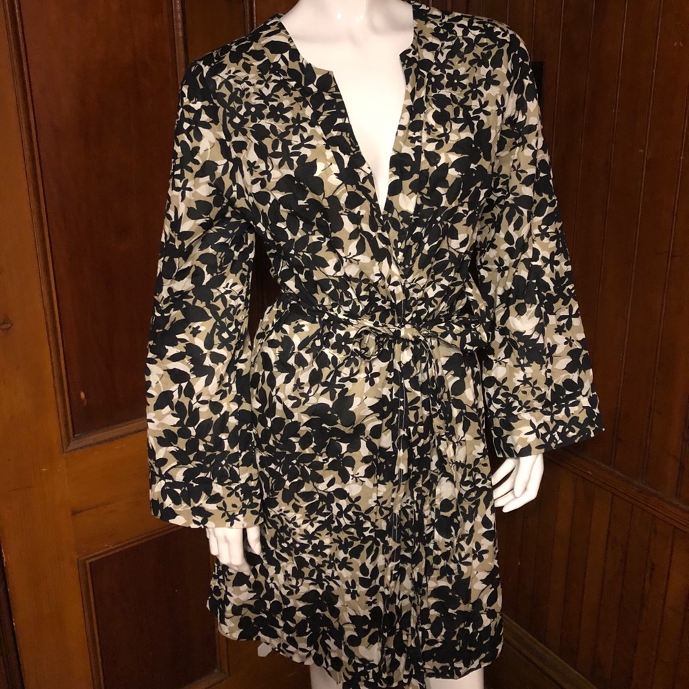 Lands end Cotton floral robe